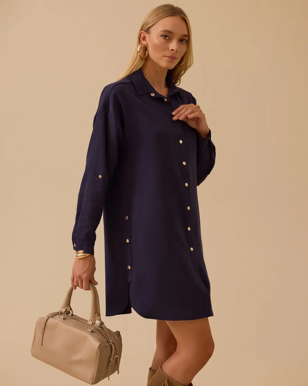 Uzun Kollu Basic Tunik