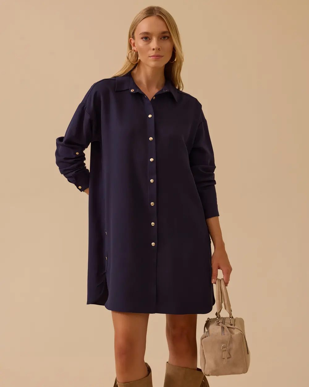 Uzun Kollu Basic Tunik