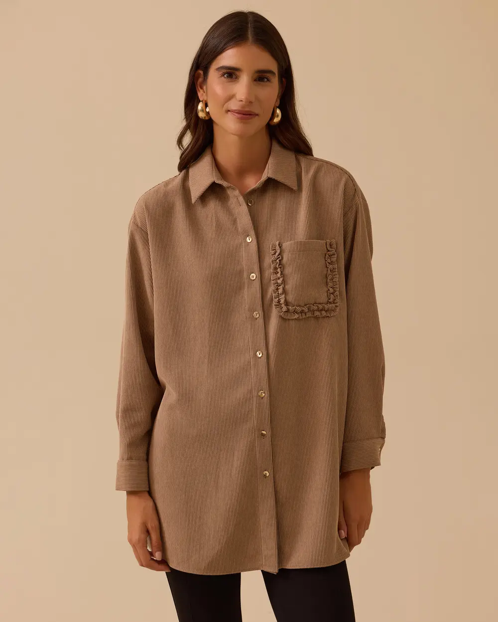 Fitilli Fırfır Detaylı Tunik