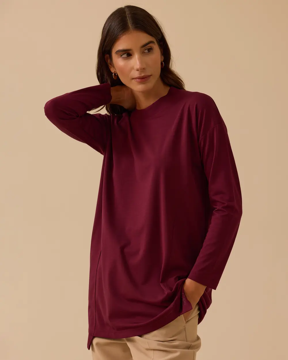 Sıfır Yaka Basic Tunik
