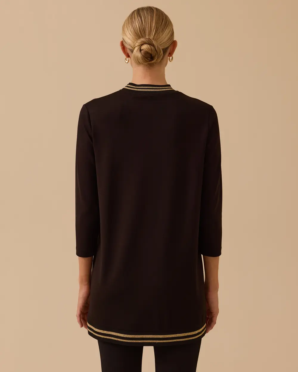 Şerit Detaylı Basic Tunik