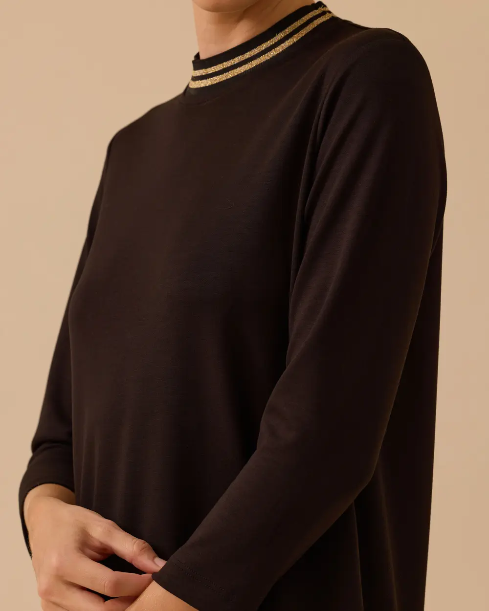 Şerit Detaylı Basic Tunik