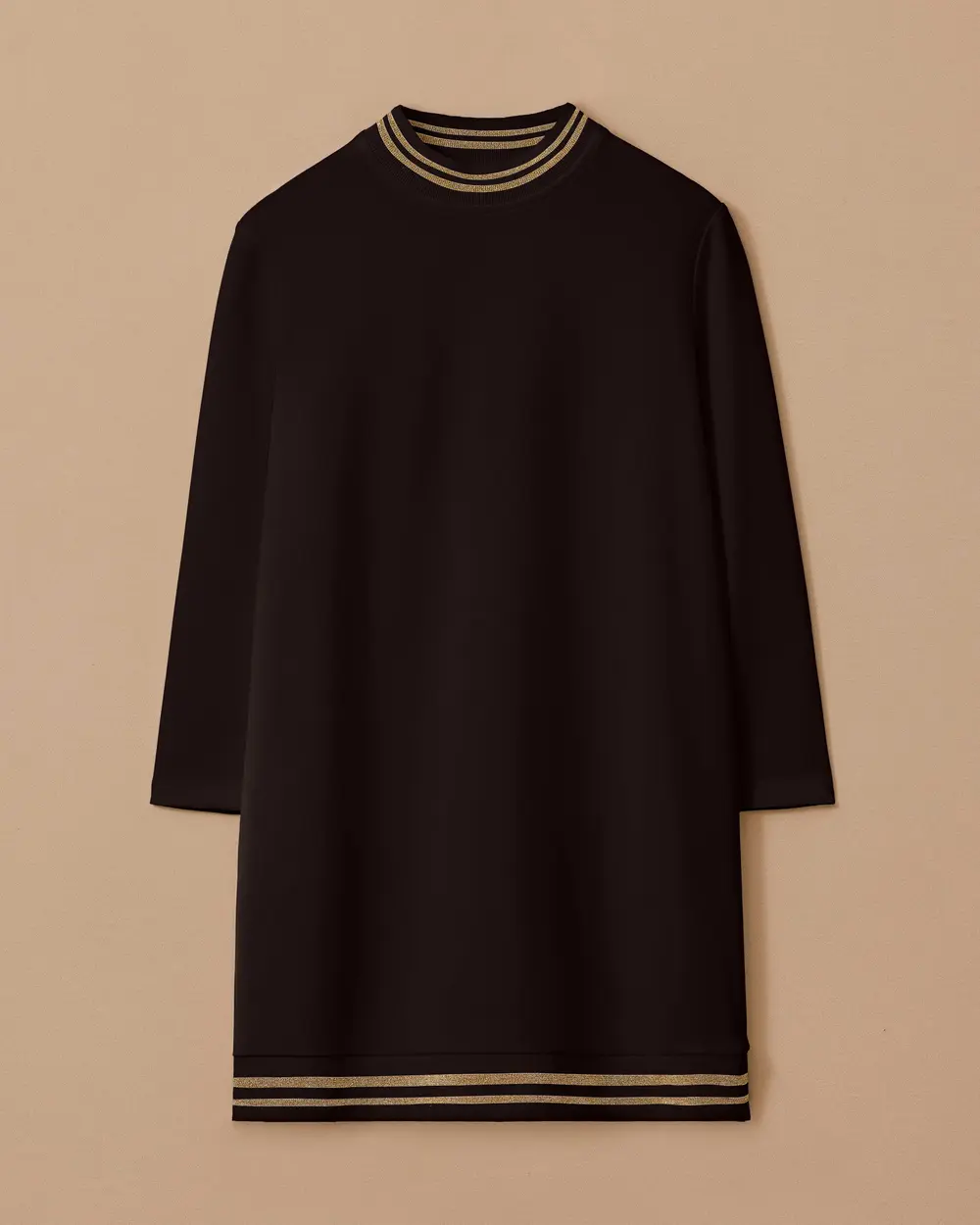 Şerit Detaylı Basic Tunik