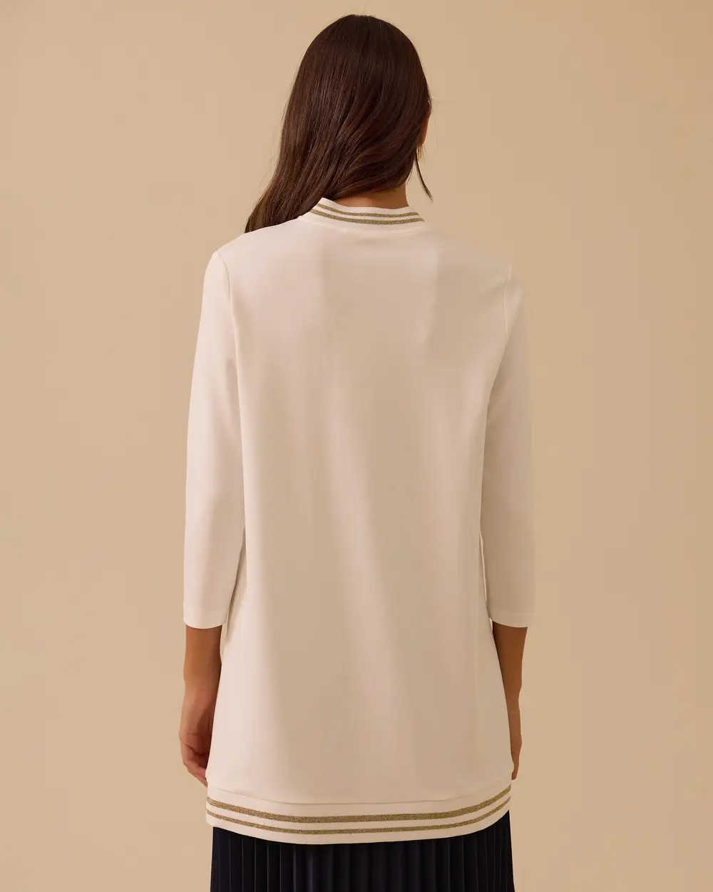 Şerit Detaylı Basic Tunik