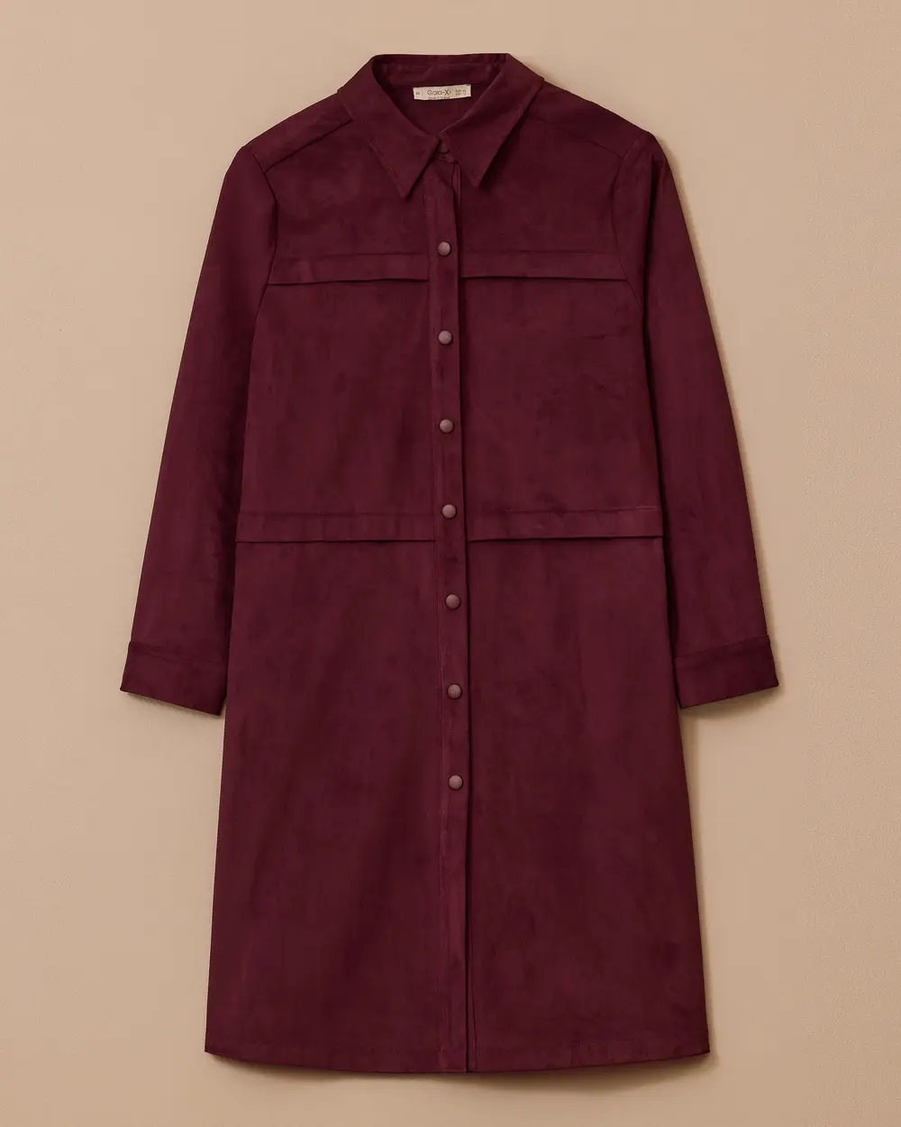 Büyük Beden Cepli Süet Tunik