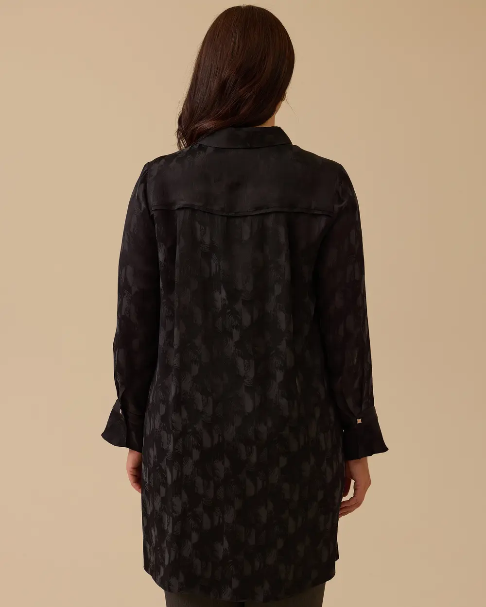 Büyük Beden Desenli Plise Detaylı Tunik