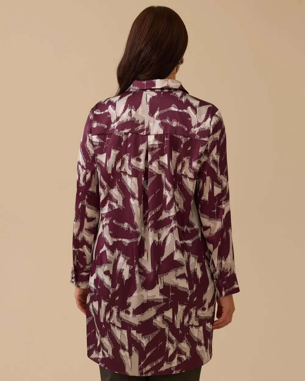 Büyük Beden Desenli Gömlek Tunik