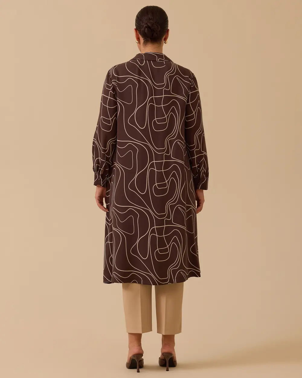 Büyük Beden Desenli Uzun Tunik