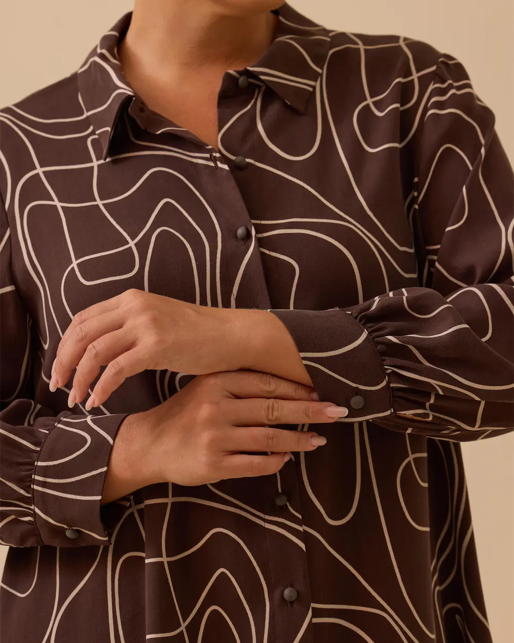 Büyük Beden Desenli Uzun Tunik