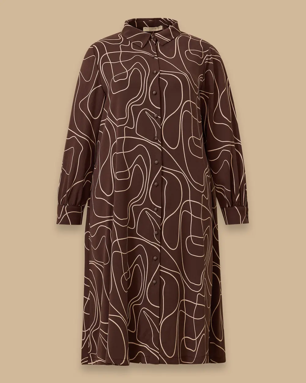 Büyük Beden Desenli Uzun Tunik