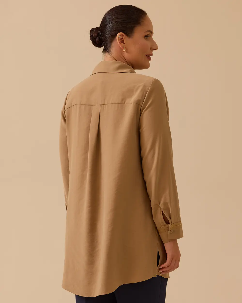 Büyük Beden Şerit Detaylı Tunik