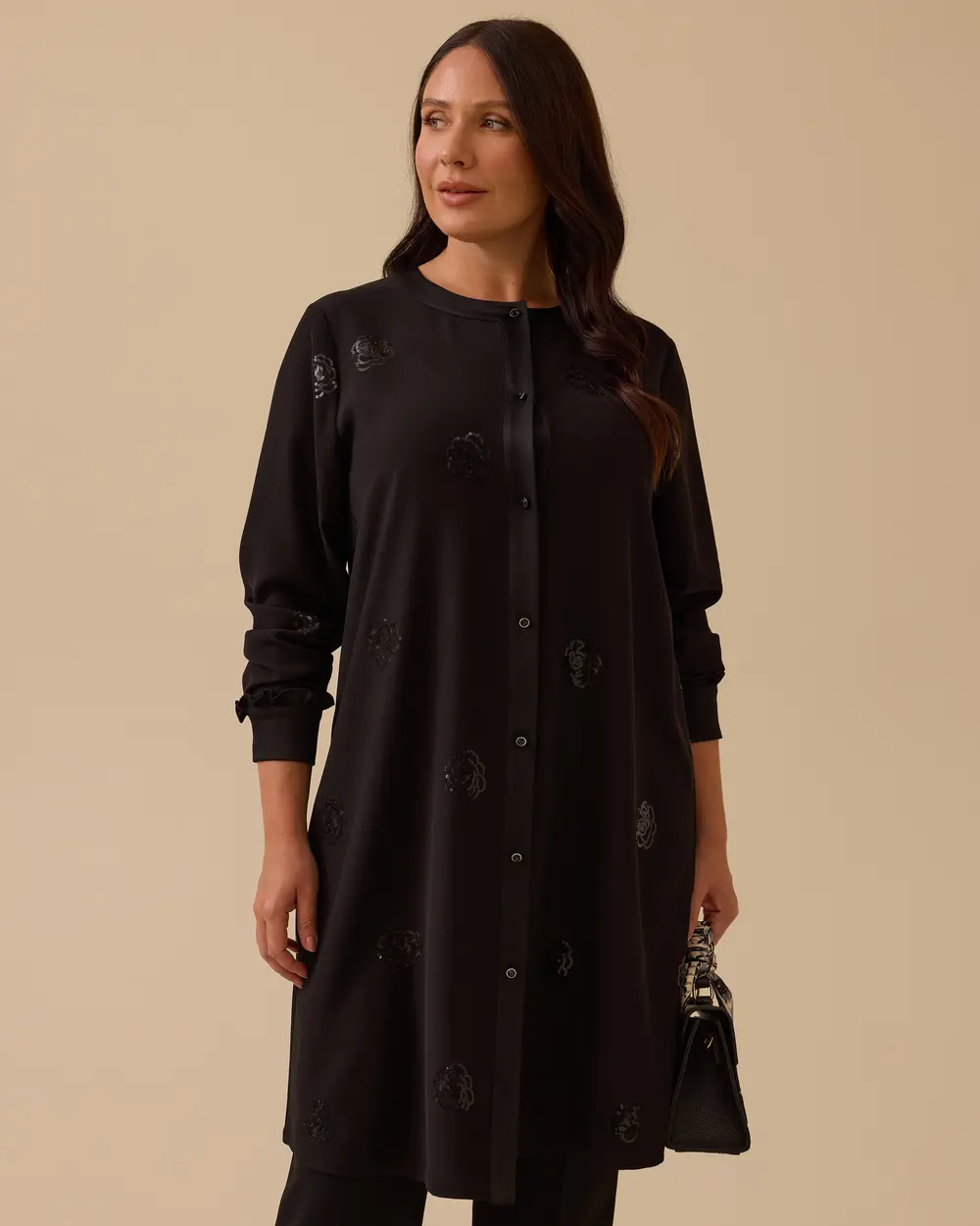 Büyük Beden Pul Detaylı Tunik