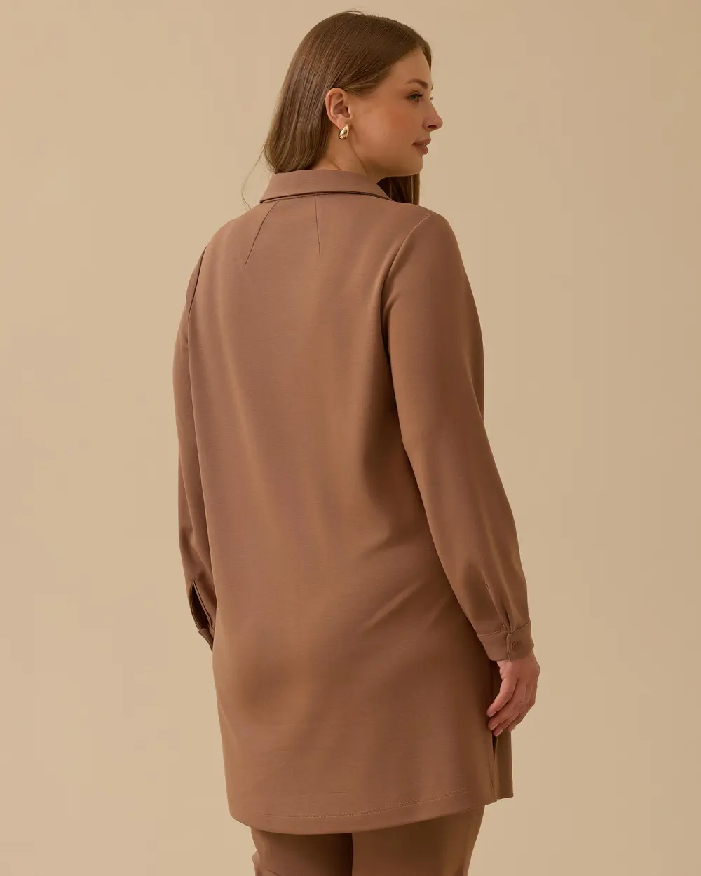 Büyük Beden Dikiş Desenli Tunik