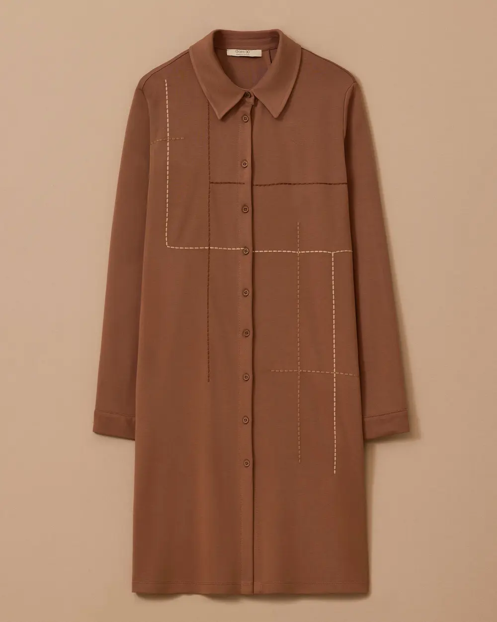 Büyük Beden Dikiş Desenli Tunik