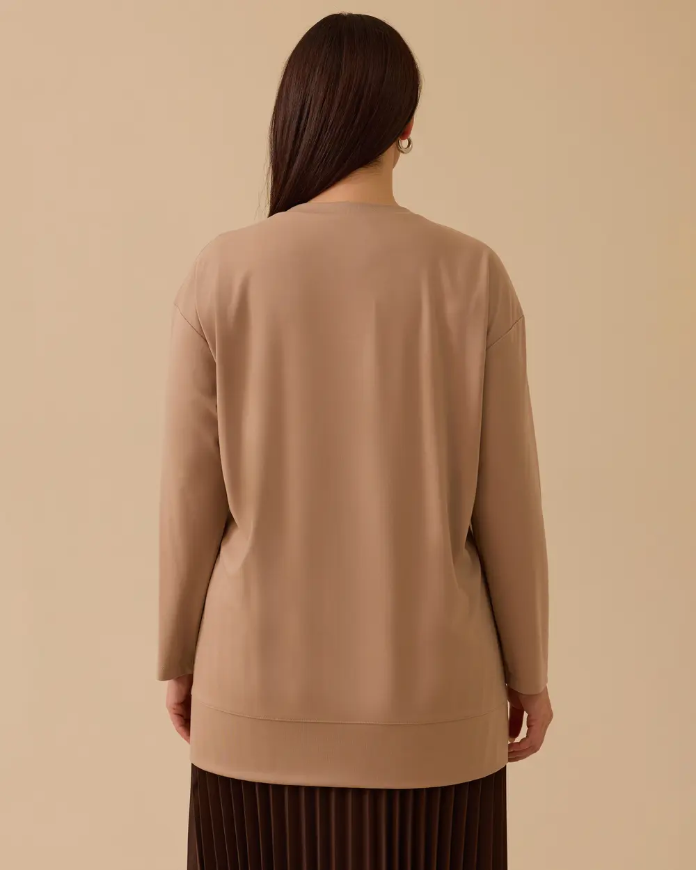 Büyük Beden Uzun Kollu Basic Tunik