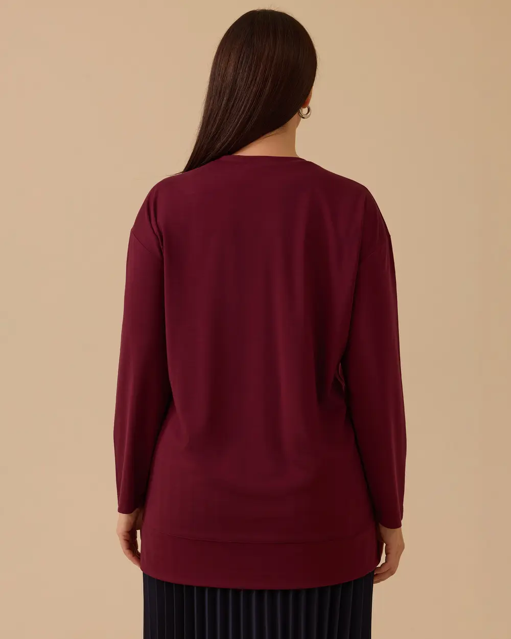 Büyük Beden Uzun Kollu Basic Tunik