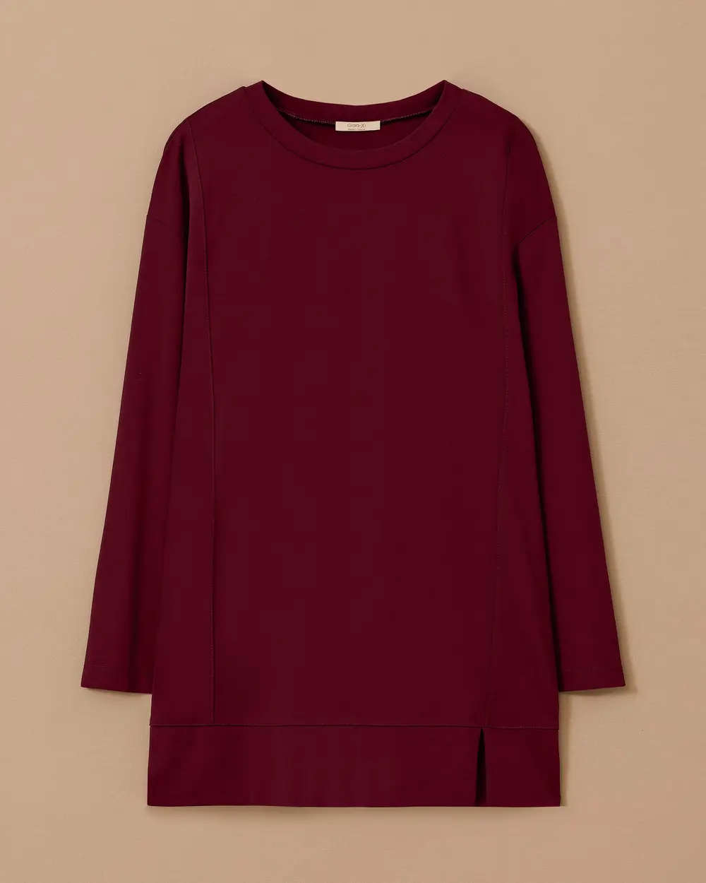 Plus Size Long Sleeve Basic Tunic