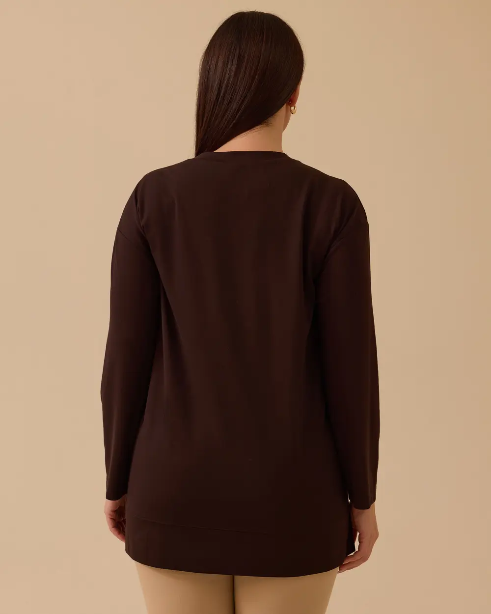 Büyük Beden Uzun Kollu Basic Tunik