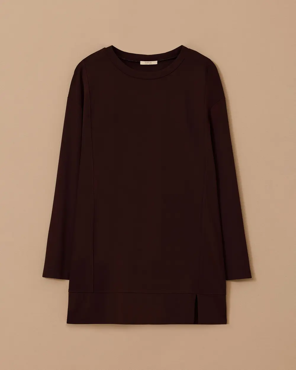 Plus Size Long Sleeve Basic Tunic