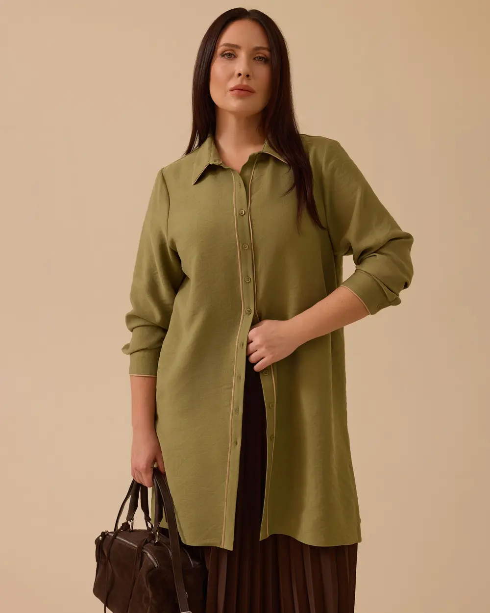 Büyük Beden Biyeli Basic Tunik