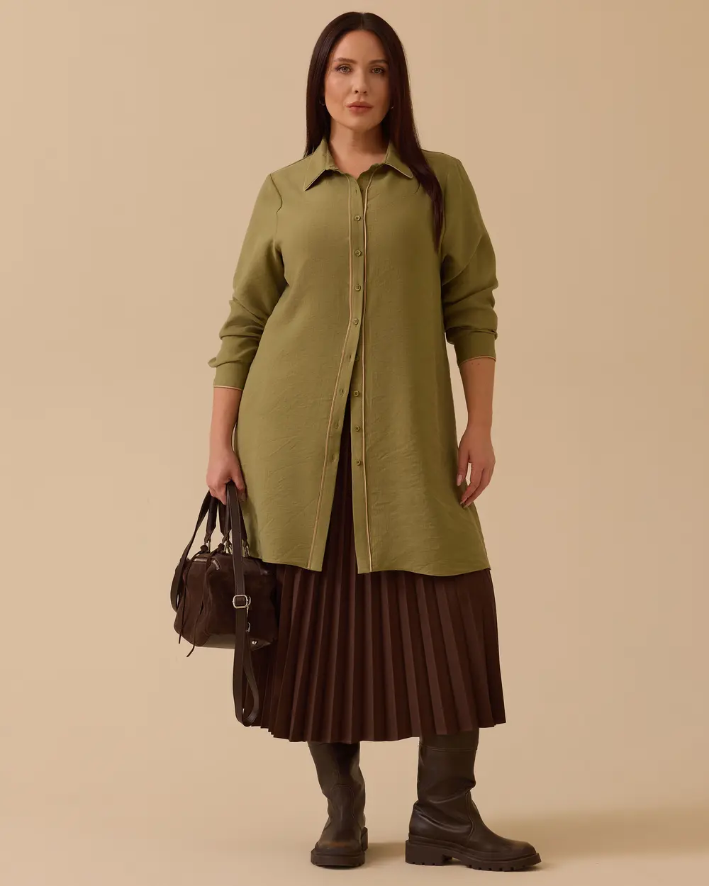 Büyük Beden Biyeli Basic Tunik