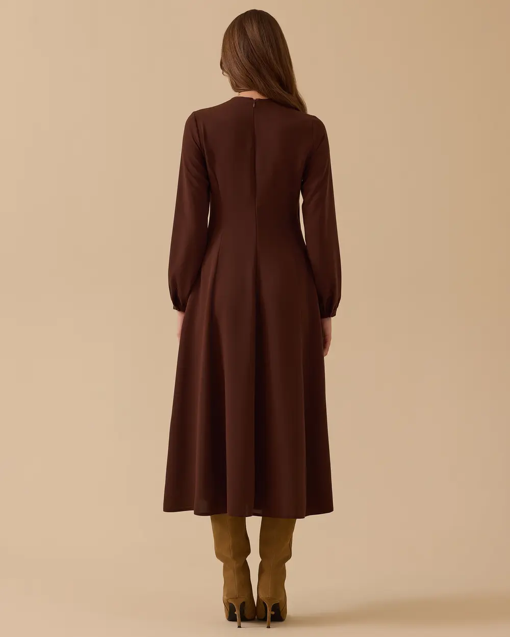 Double-breasted Dress with Button Detail