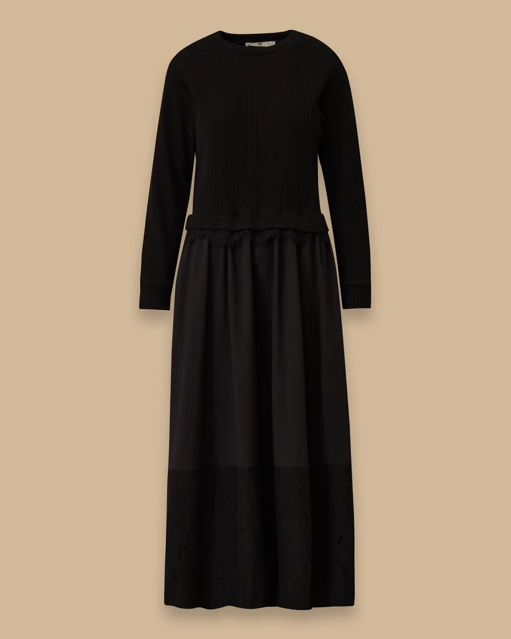 Lace Detailed Two Piece Look Dress