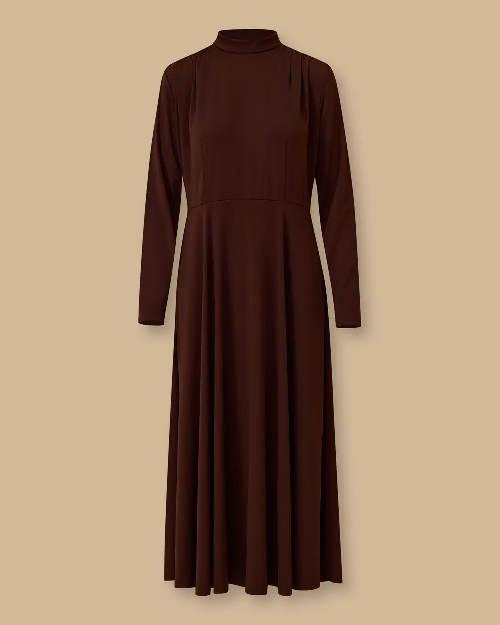 Omuz Büzgülü Kloş Elbise