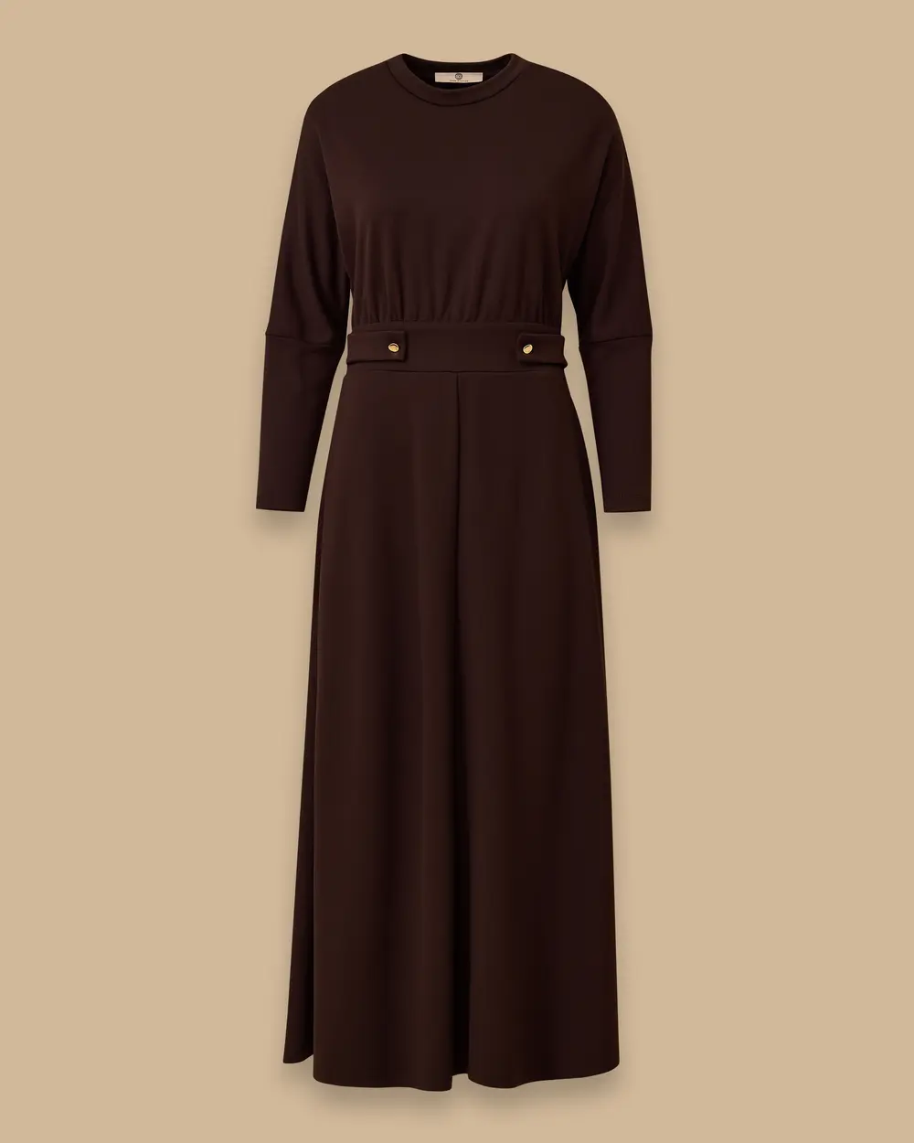 Button Detailed Straight Cut Dress