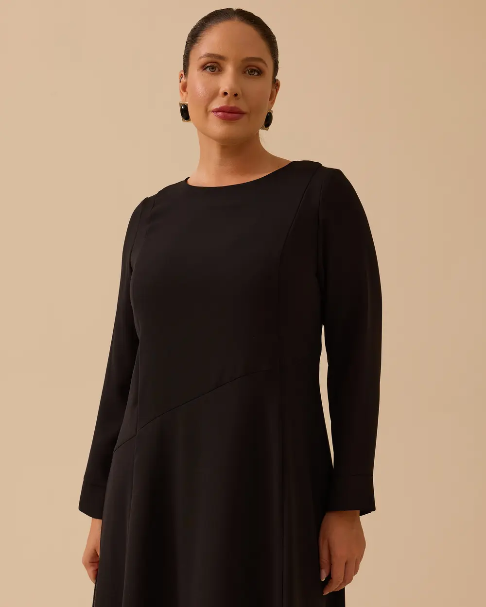 Büyük Beden Basic Midi Elbise