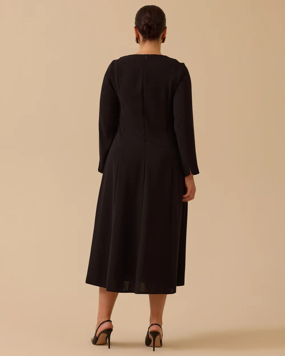 Büyük Beden Basic Midi Elbise