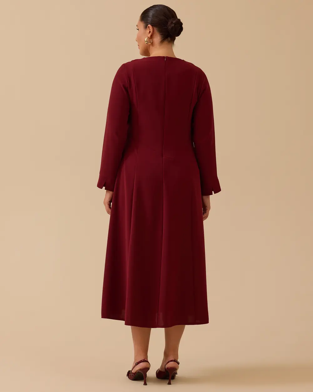 Büyük Beden Basic Midi Elbise