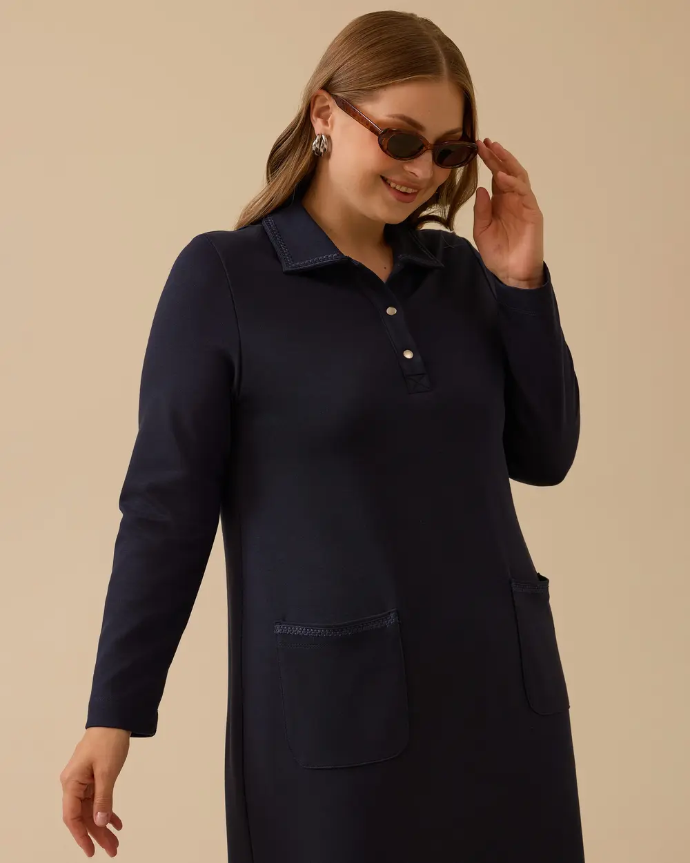 Büyük Beden Cep Detaylı Elbise