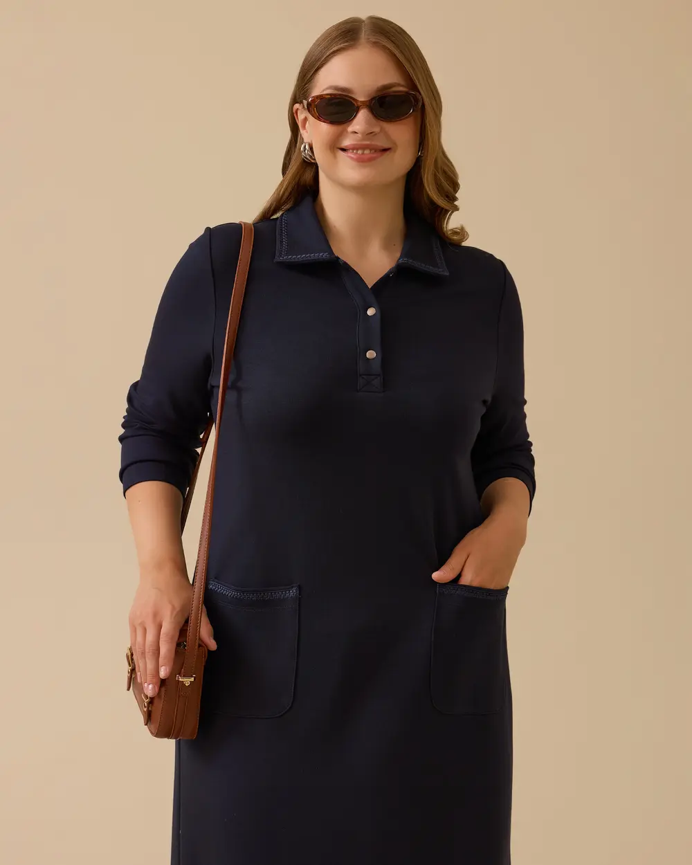 Büyük Beden Cep Detaylı Elbise