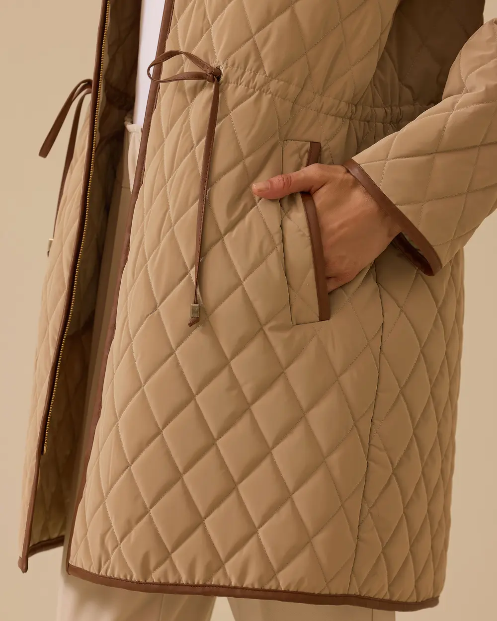 Beli Ayarlanabilir Fermuarlı Kapitone Anorak