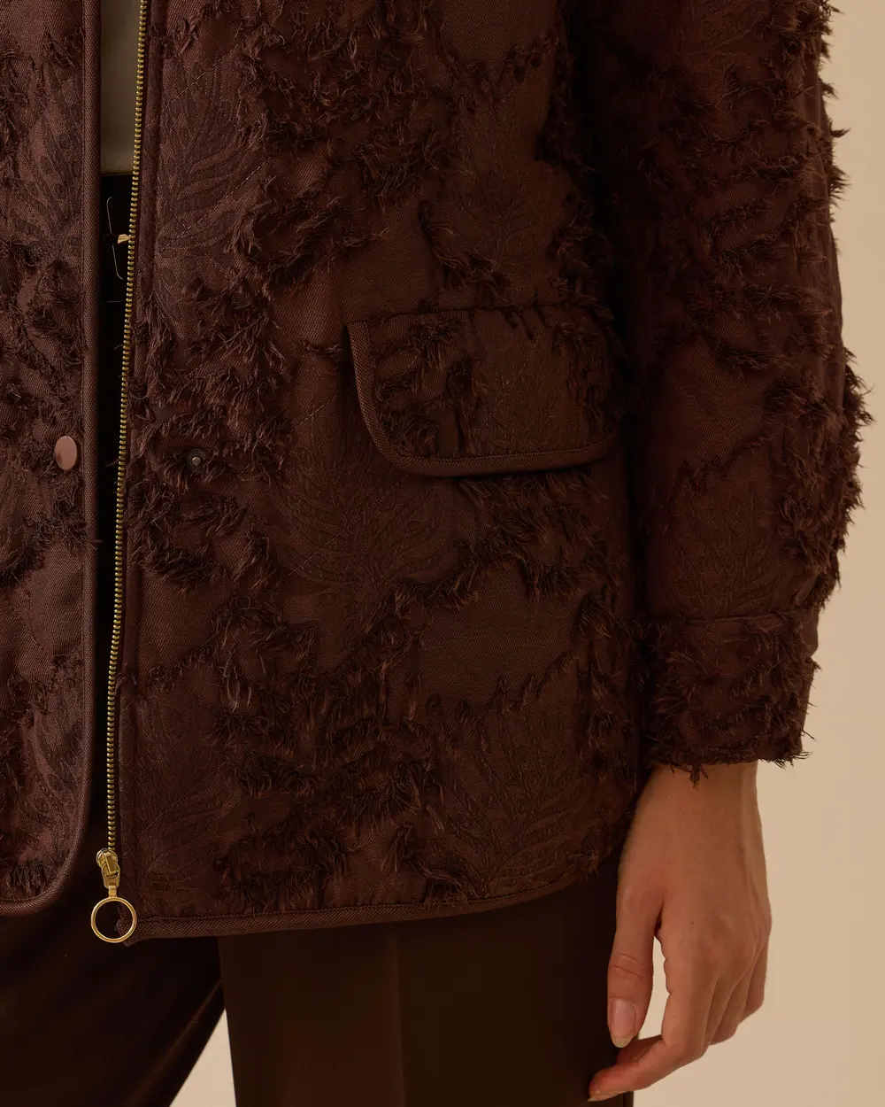 Desenli Dokulu Anorak