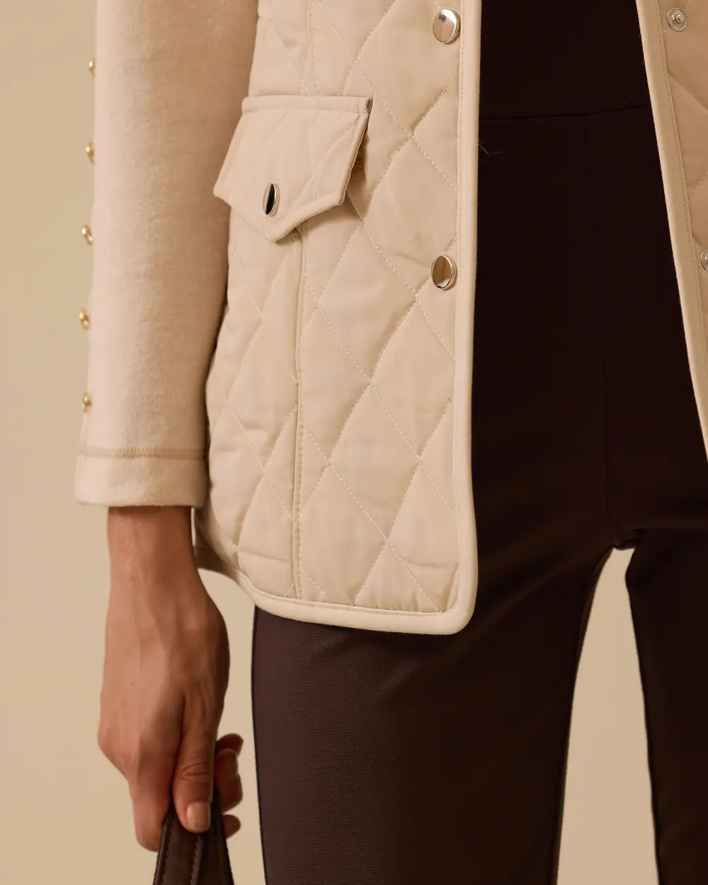 Gömlek Yaka Kapitone Anorak Yelek