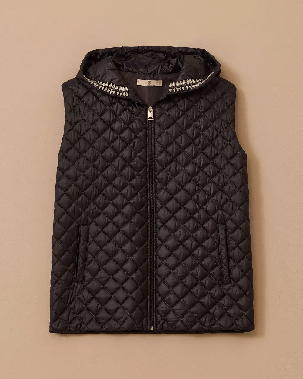 Kapüşonlu Kapitone Anorak Yelek