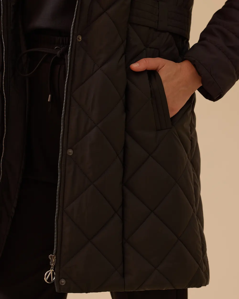 Kapüşonlu Kapitone Anorak Kaban