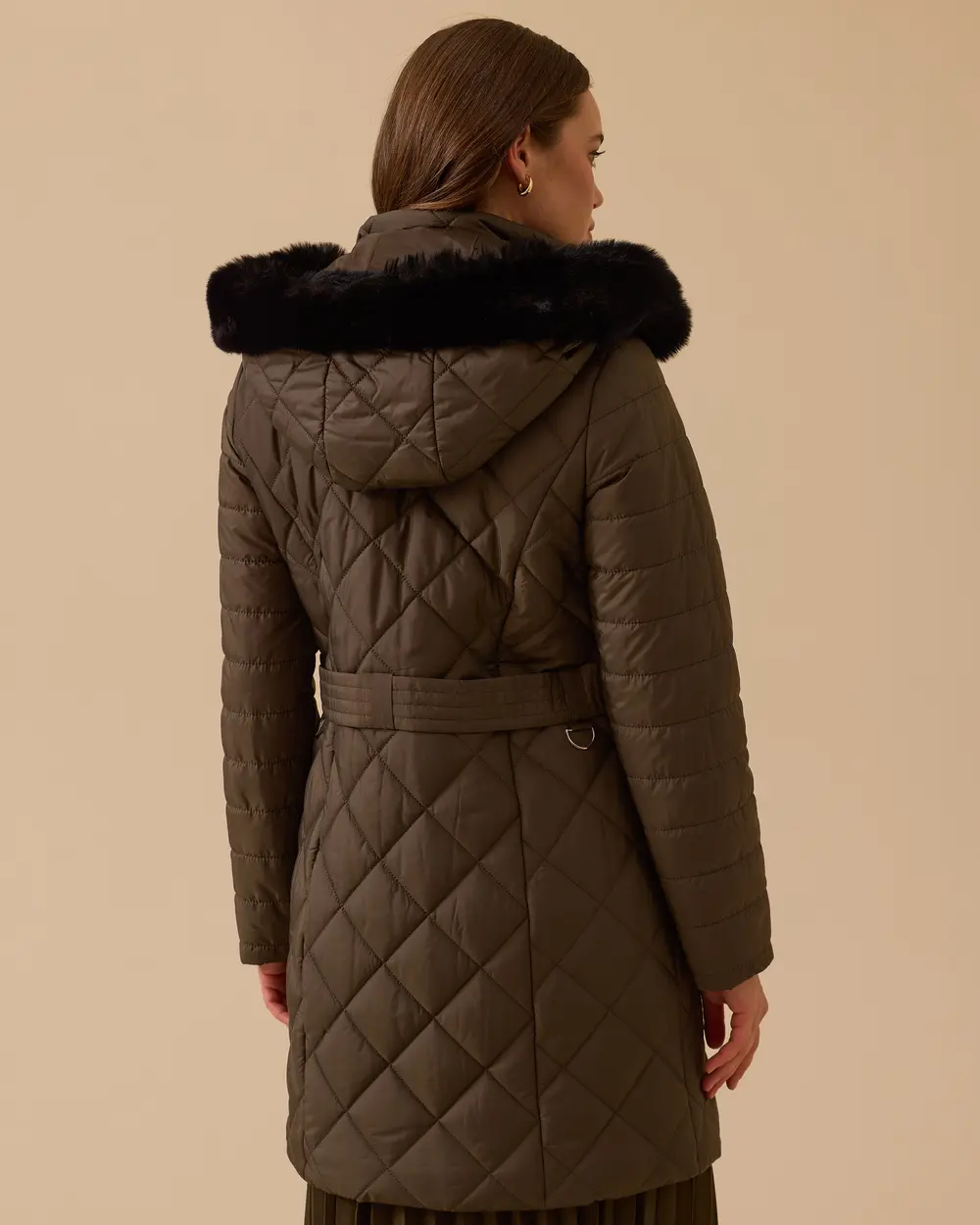 Kapüşonlu Kapitone Anorak Kaban