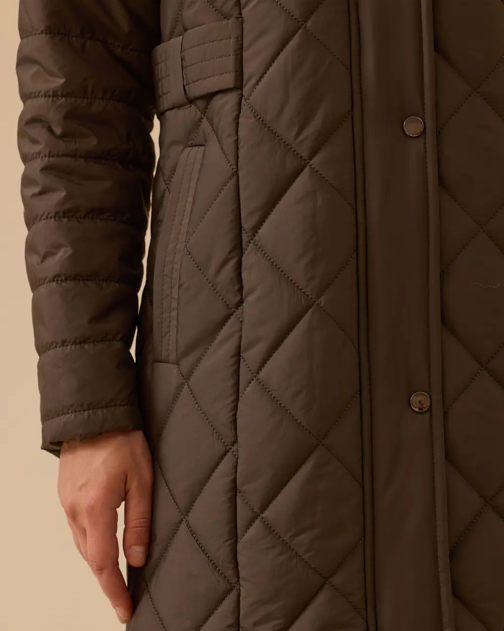 Kapüşonlu Kapitone Anorak Kaban