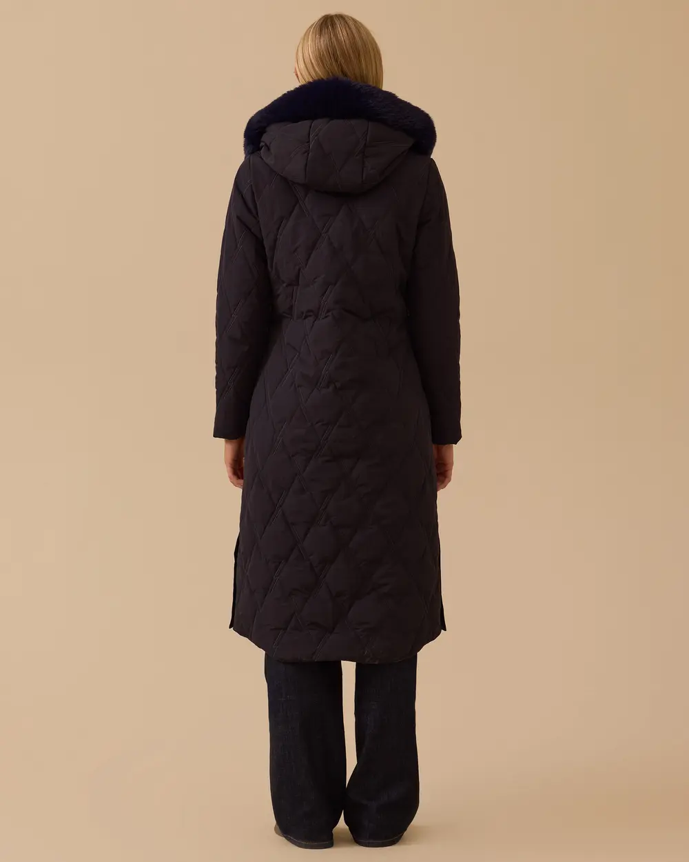 Fermuarlı Kapitone Uzun Anorak Kaban