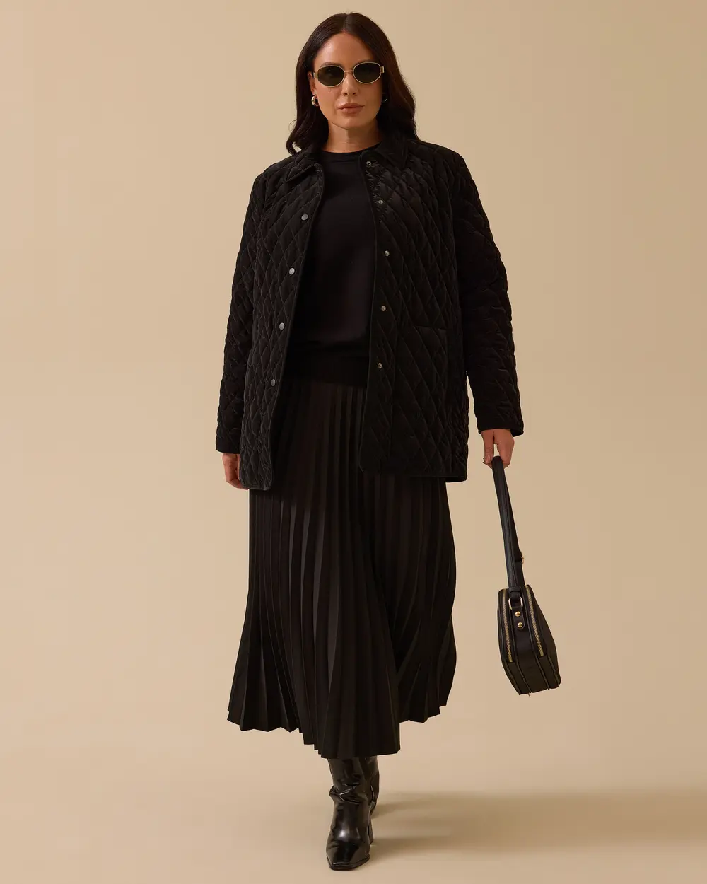 Büyük Beden Çıtçıtlı Kapitone Anorak