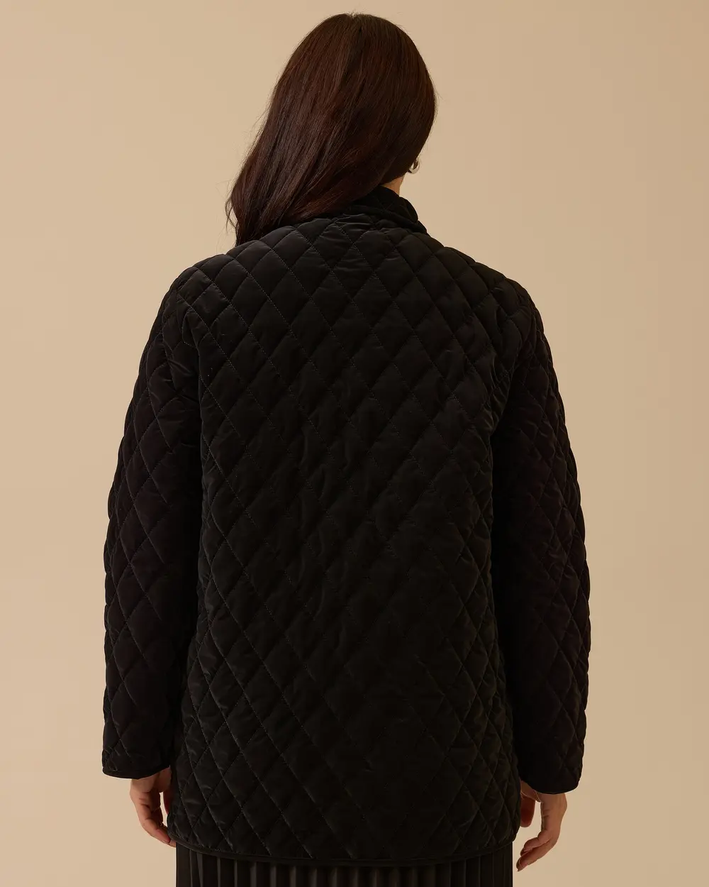 Büyük Beden Çıtçıtlı Kapitone Anorak