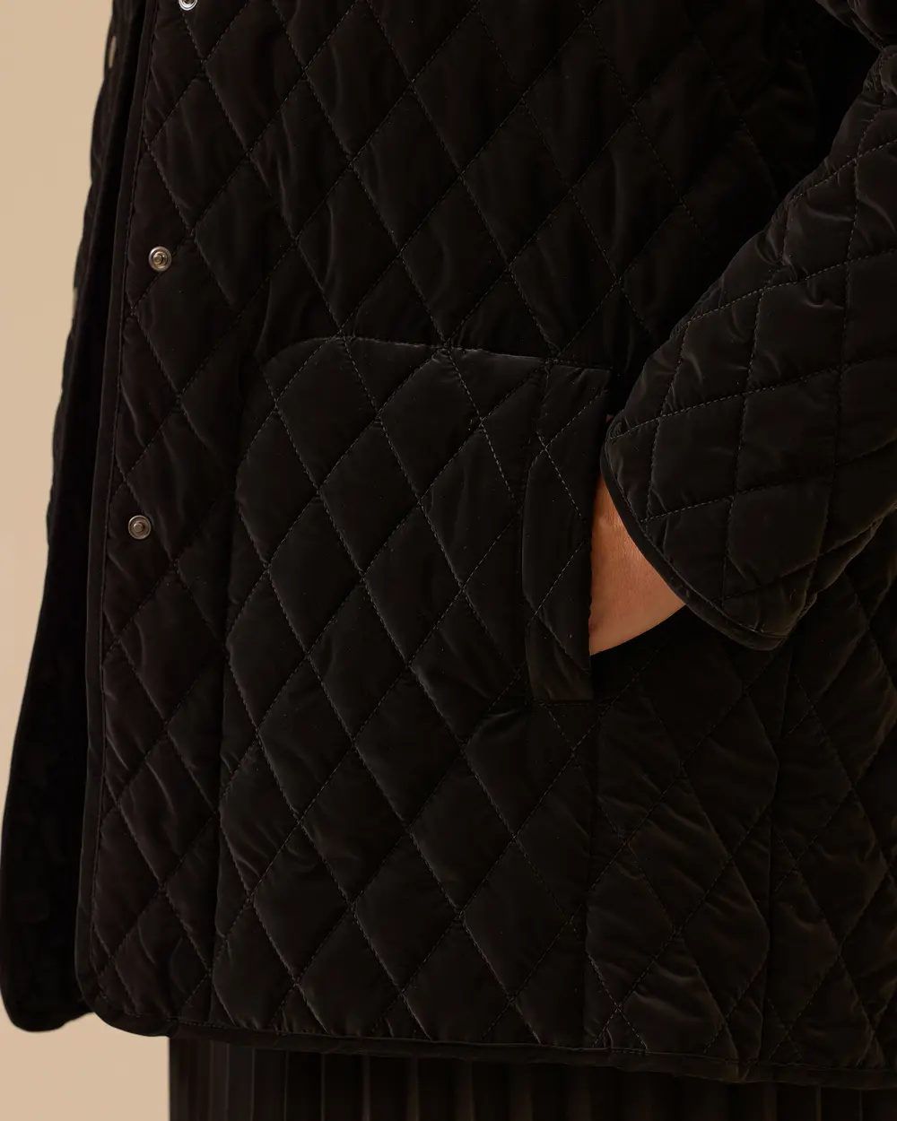 Büyük Beden Çıtçıtlı Kapitone Anorak