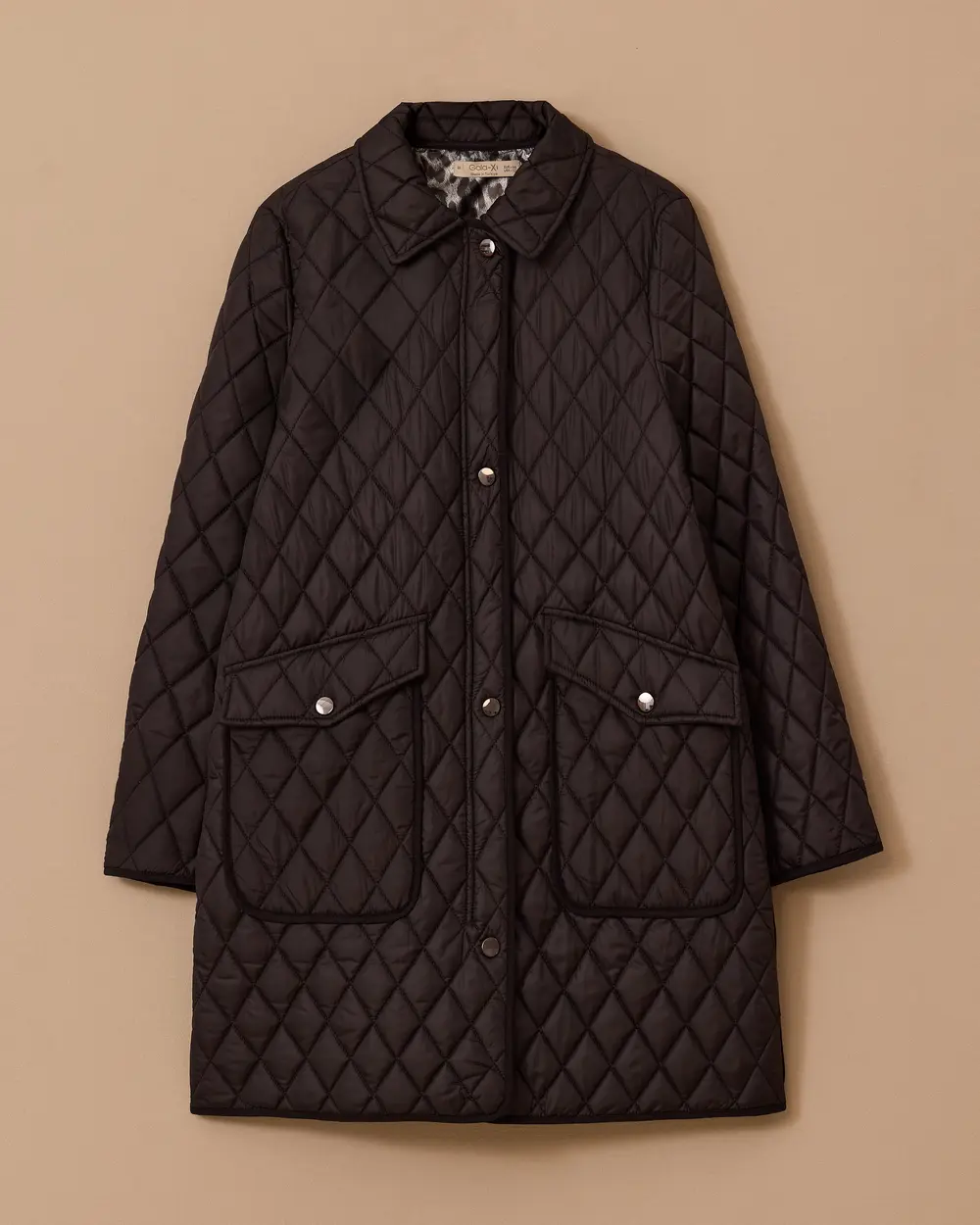 Plus Size Quilted Anorak Coat with Pockets