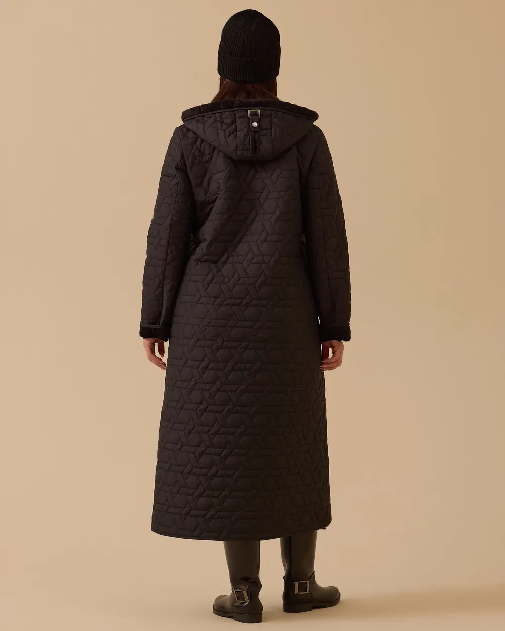 Plus Size Hooded Long Anorak Coat