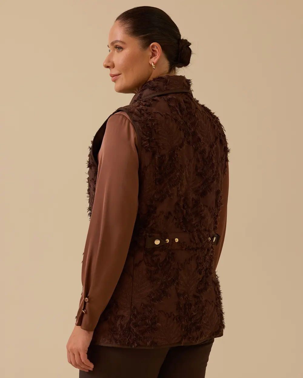 Büyük Beden Dokulu Anorak Yelek