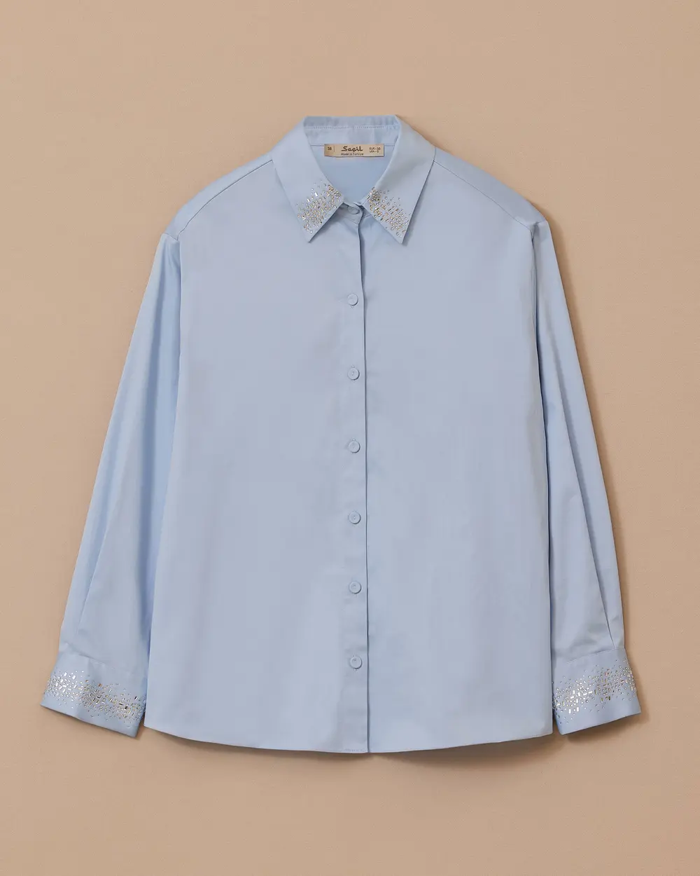 Stone Detailed Buttoned Shirt