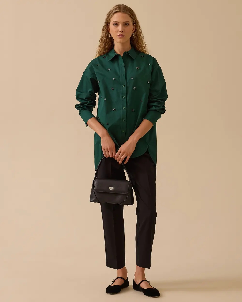 Taş İşlemeli Gömlek